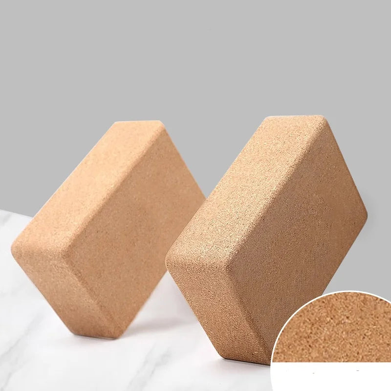 High-Density Cork Yoga Bricks – Non-Slip Blocks for Pilates