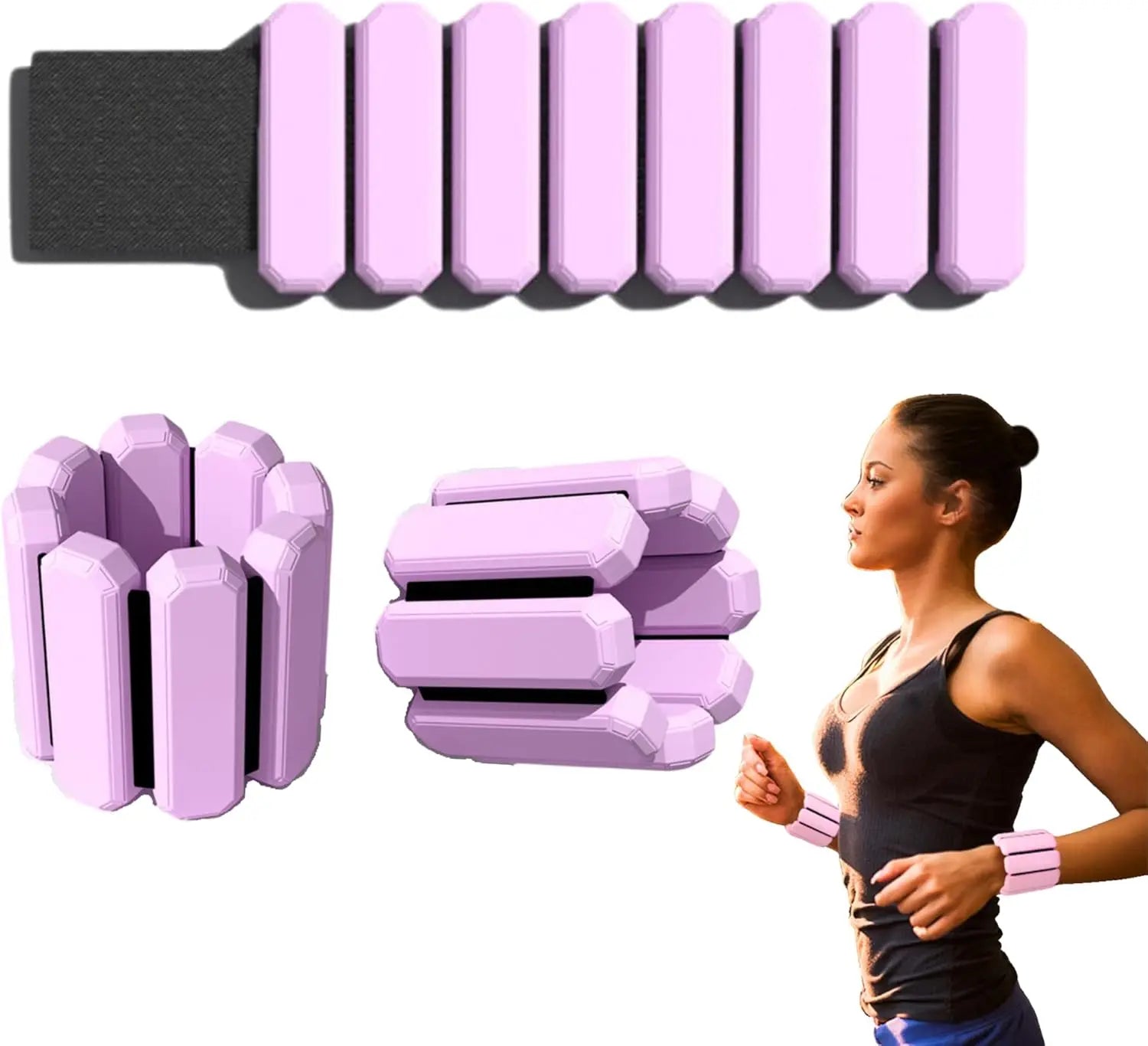 Adjustable Pilates Wrist and Ankle Weights for Enhanced Workouts