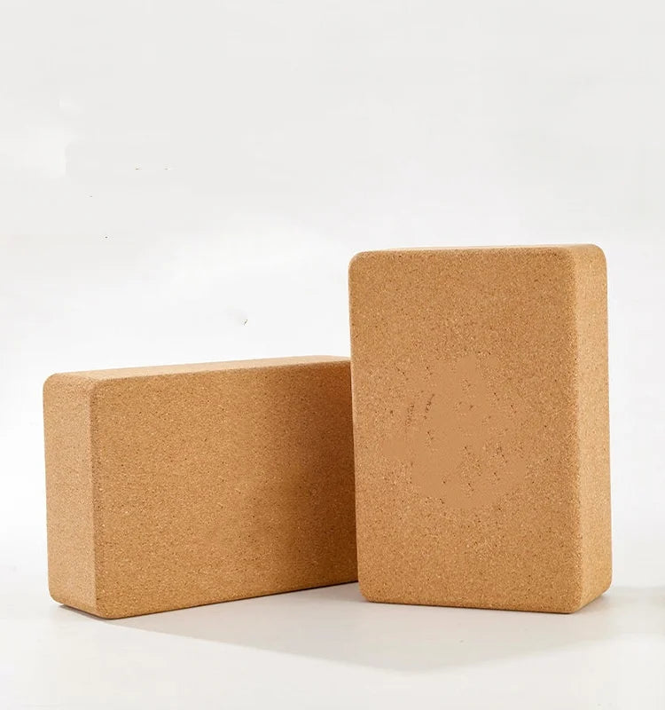 High-Density Cork Yoga Bricks – Non-Slip Blocks for Pilates