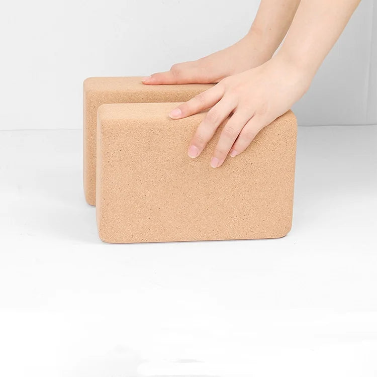 High-Density Cork Yoga Bricks – Non-Slip Blocks for Pilates