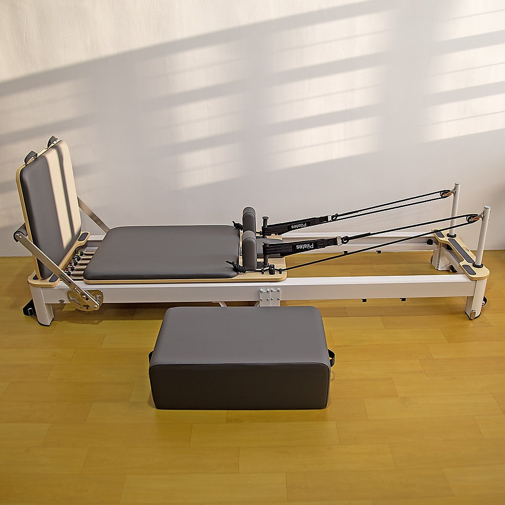 Folding Pilates Reformer Machine – Home Workout Bed for Full Body Fitness Training