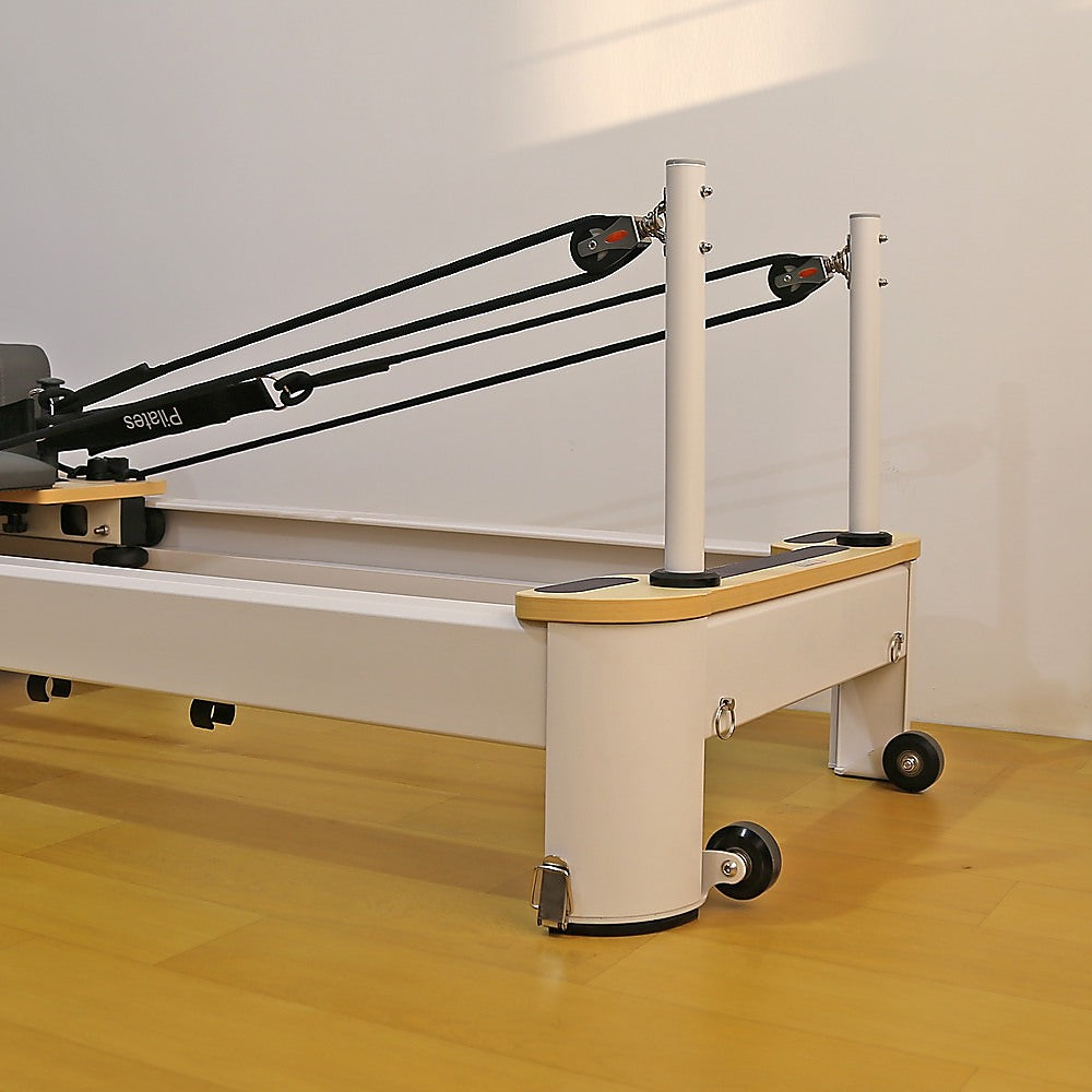 Folding Pilates Reformer Machine – Home Workout Bed for Full Body Fitness Training