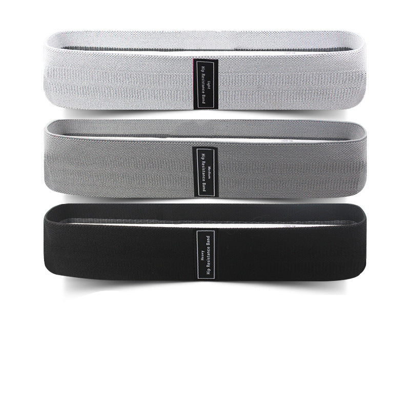 Grey Colour Scheme Fabric Resistance Bands Set - 3 Levels Non-Slip Hip Bands for Strength Training